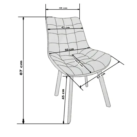Scaun Babyface din Catifea Albastră hover