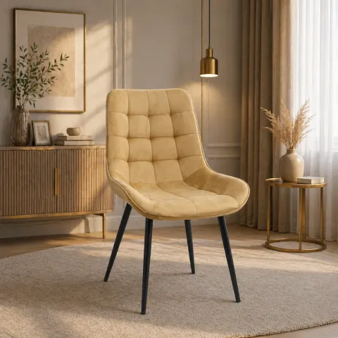 Scaun Babyface din Catifea Bej