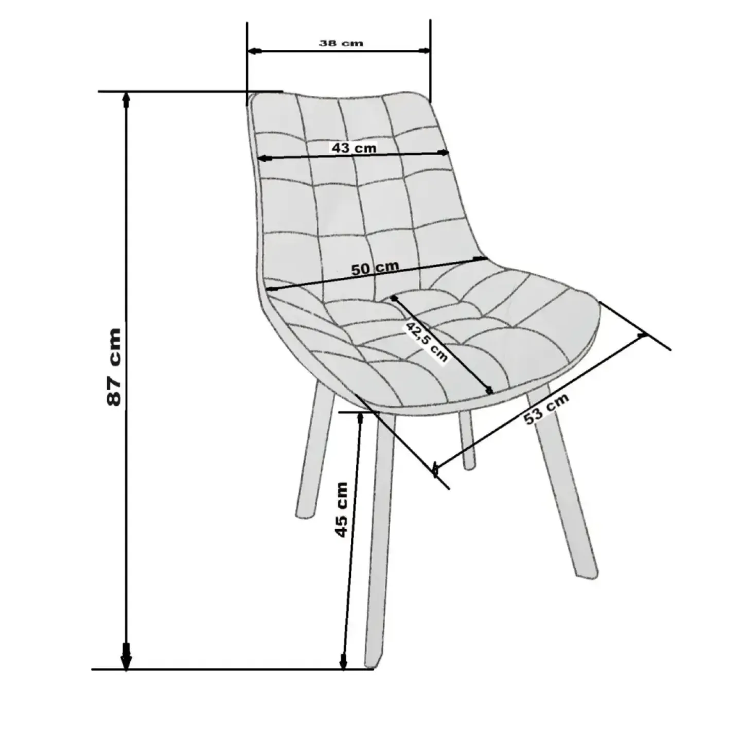 Scaun Babyface din Catifea Bej - 5